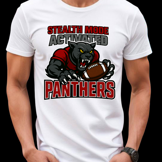 Panthers Mascot Shirt - Bold Panthers "Stealth Mode Activated " School Spirit Tee