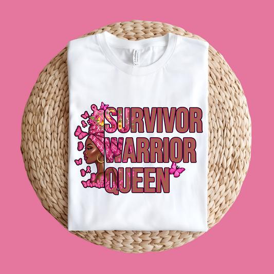 Black Women Empowerment Tee - Survivor Warrior Queen Graphic Tee
