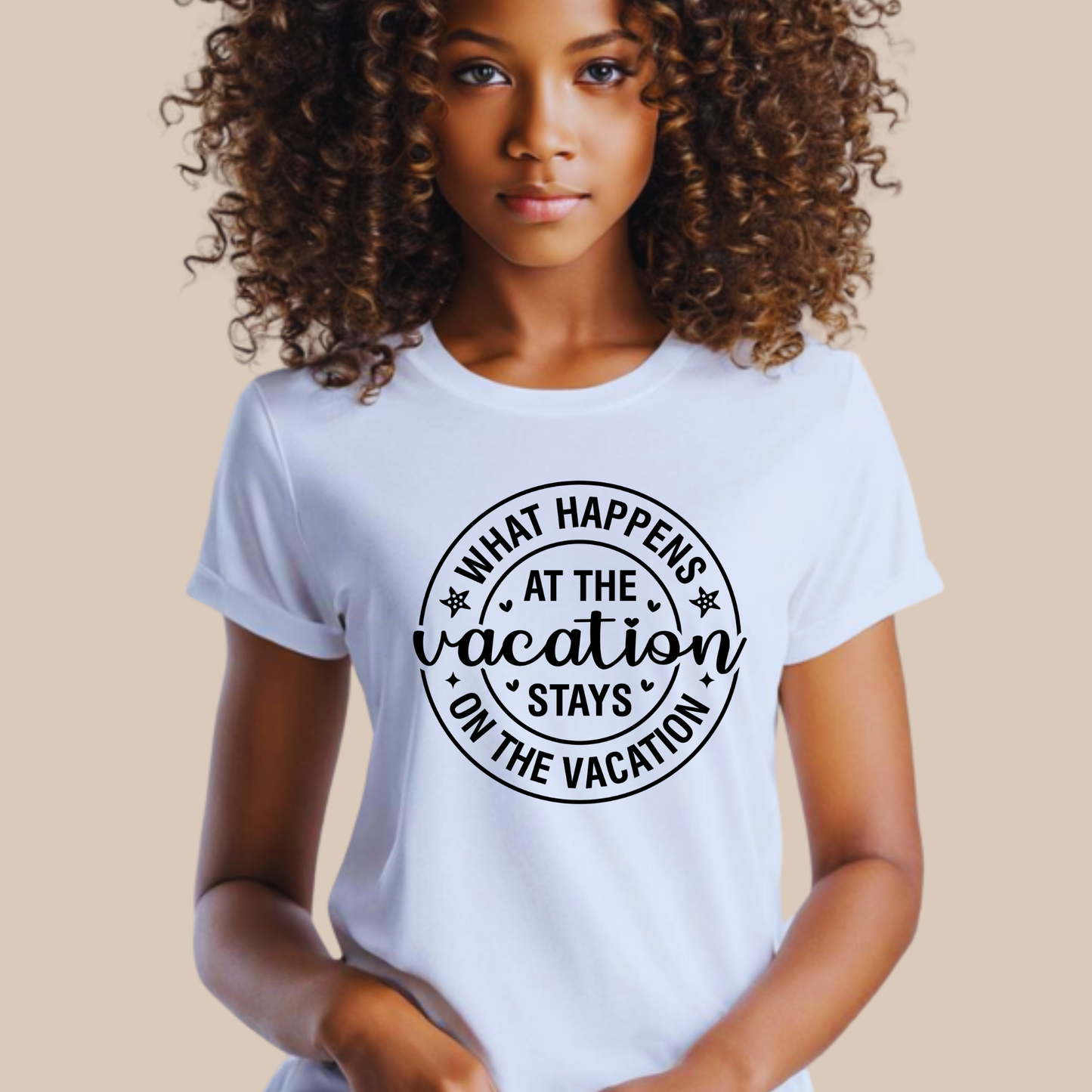 Vacation Shirt - What Happens on Vacation Stays on Vacation - Summer T-Shirt