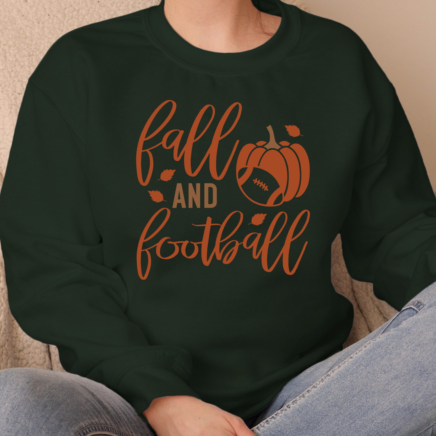 Fall and Football Game Day Sweater: Cozy Game Day Crewneck Sweatshirt for Autumn