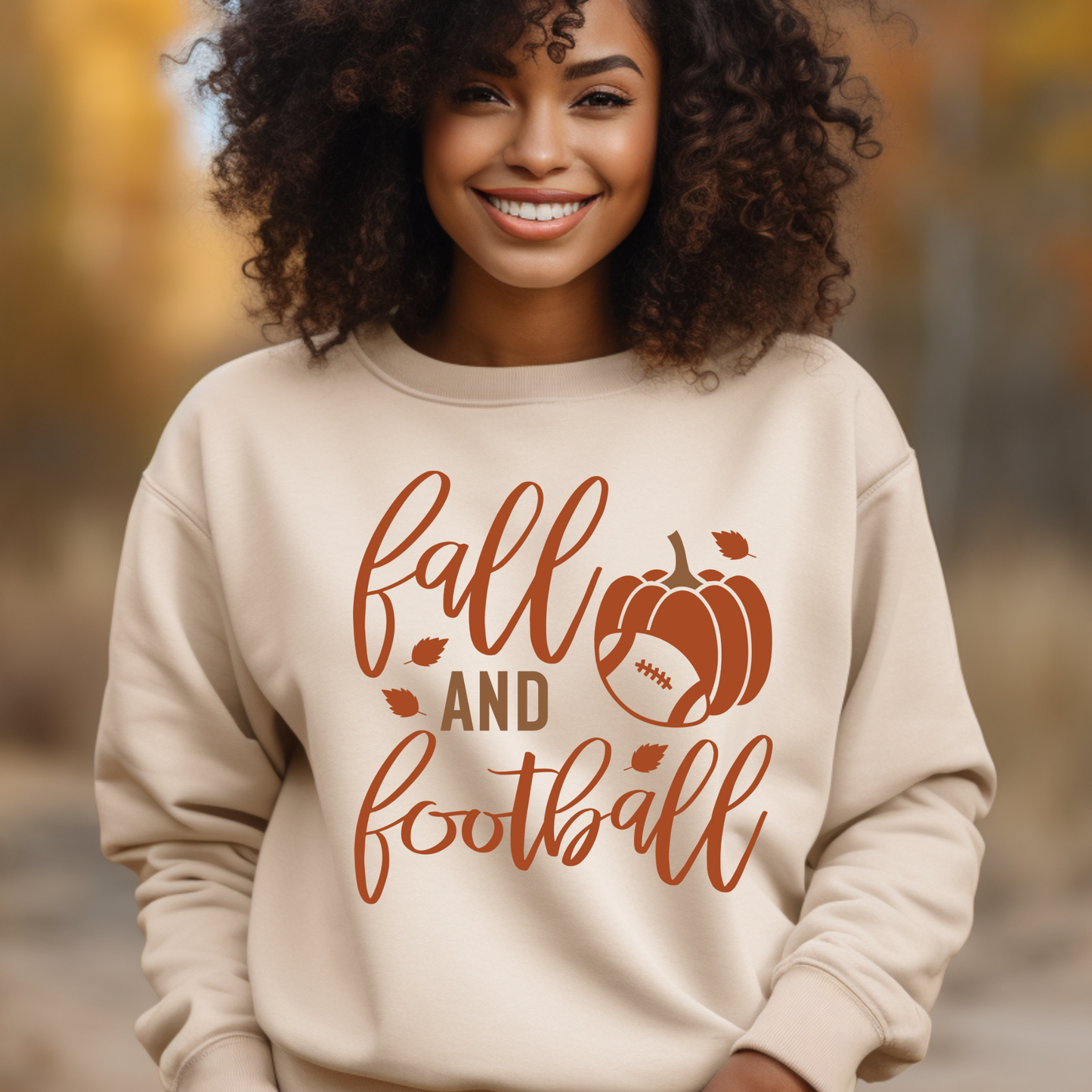 Fall and Football Game Day Sweater: Cozy Game Day Crewneck Sweatshirt for Autumn