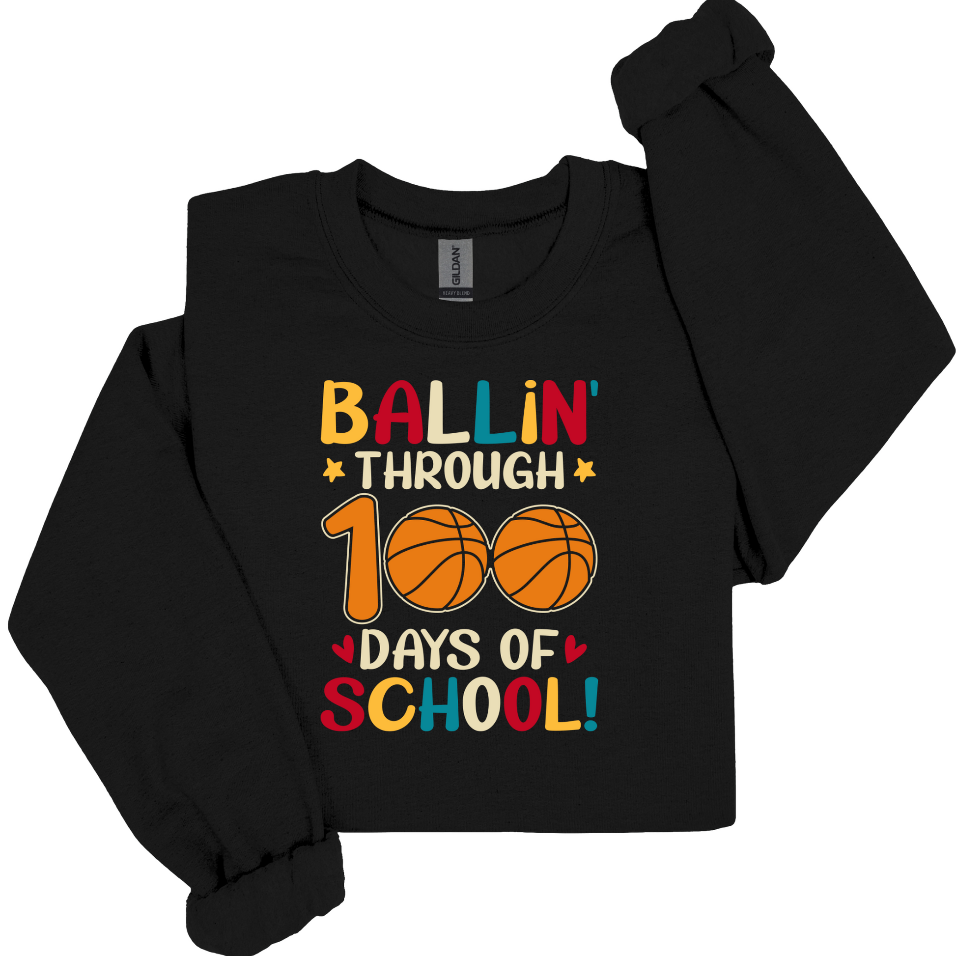 100 Days School Sweatshirt - Ballin' Through 100 Days of School Sweater