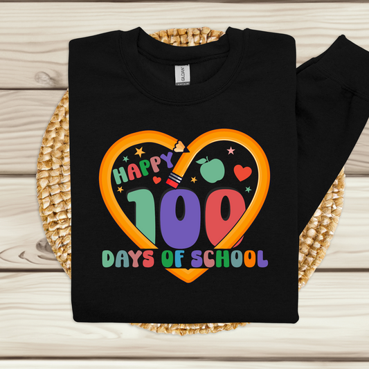 100 Days of School Sweater "Happy 100 Days of School" Fun and Sweet Shirt to celebrate teaching for 100 school days 