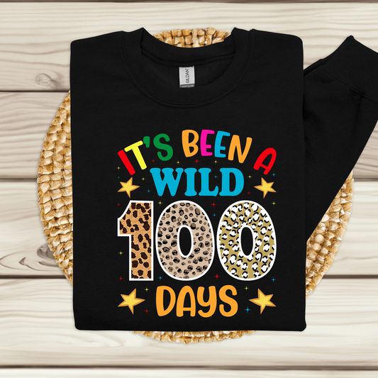 100 Days of School Sweater "1t's Been A Wild 100 Days" Fun and Stylish Shirt to celebrate 100 days of teaching 