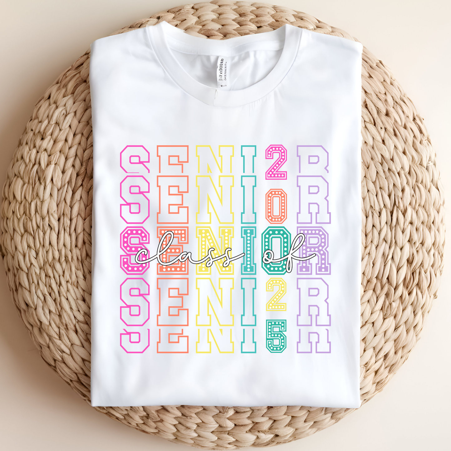 Senior 2025 T-Shirt - Graduating Senior 2025 Fun Colorful Tee