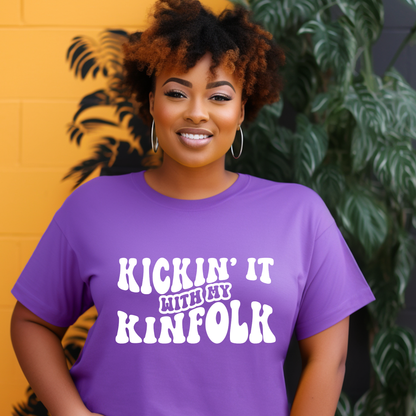 Family Reunion Shirt - Kickin' it with my Kinfolk Unisex Graphic Tee - Family Matching T-Shirt