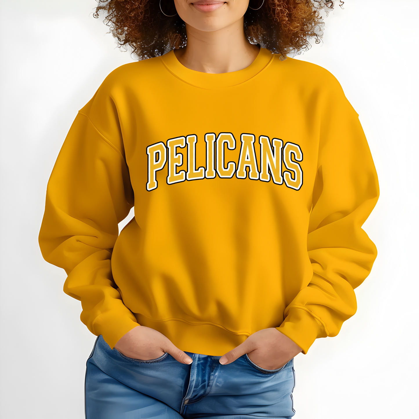 Classic Arch PELICANS Spirit Tee | Collegiate Style Apparel for Students, Teachers & Families