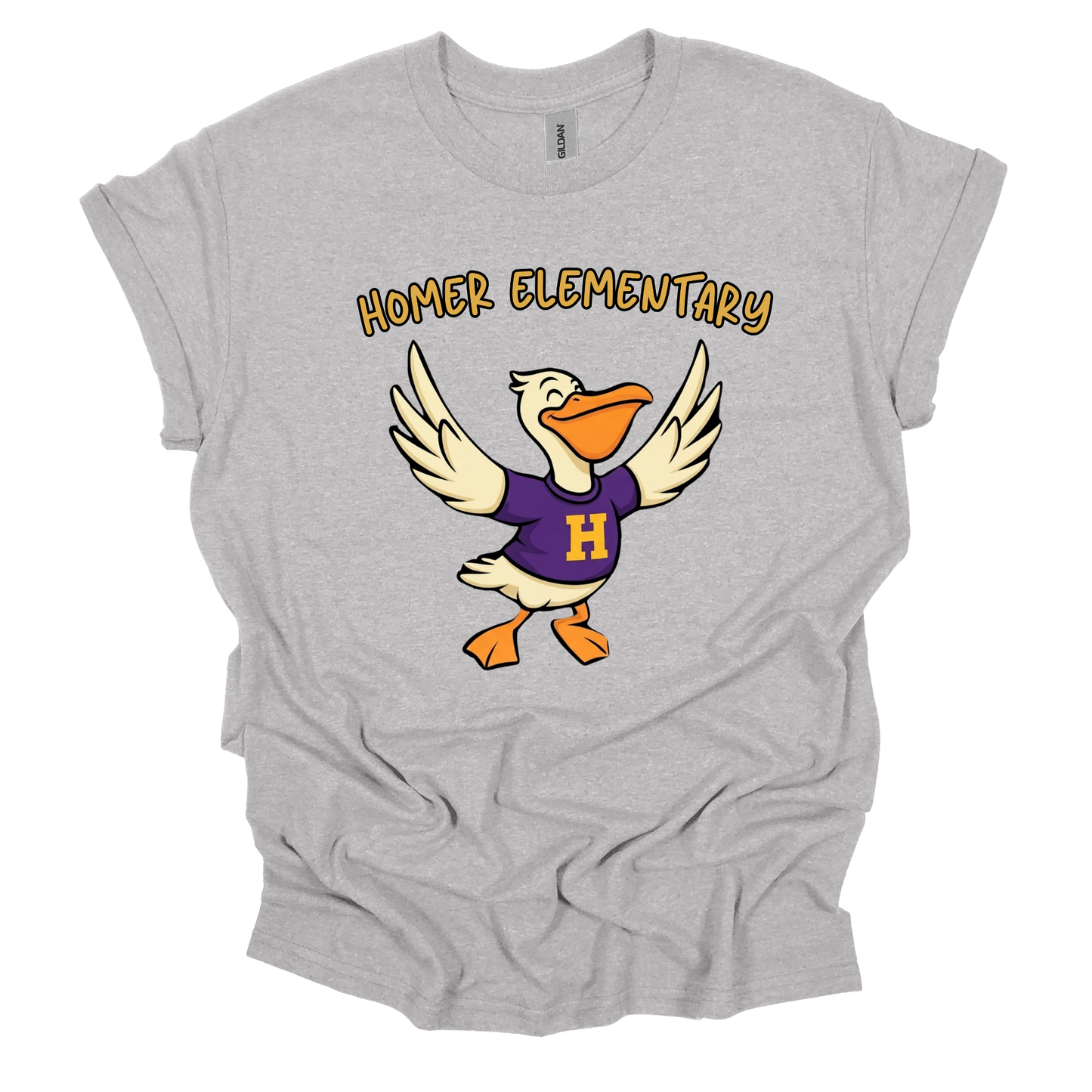 HOMER Pelicans Mascot Spirit Shirt - Homer Elementary Pelicans Graphic Apparel