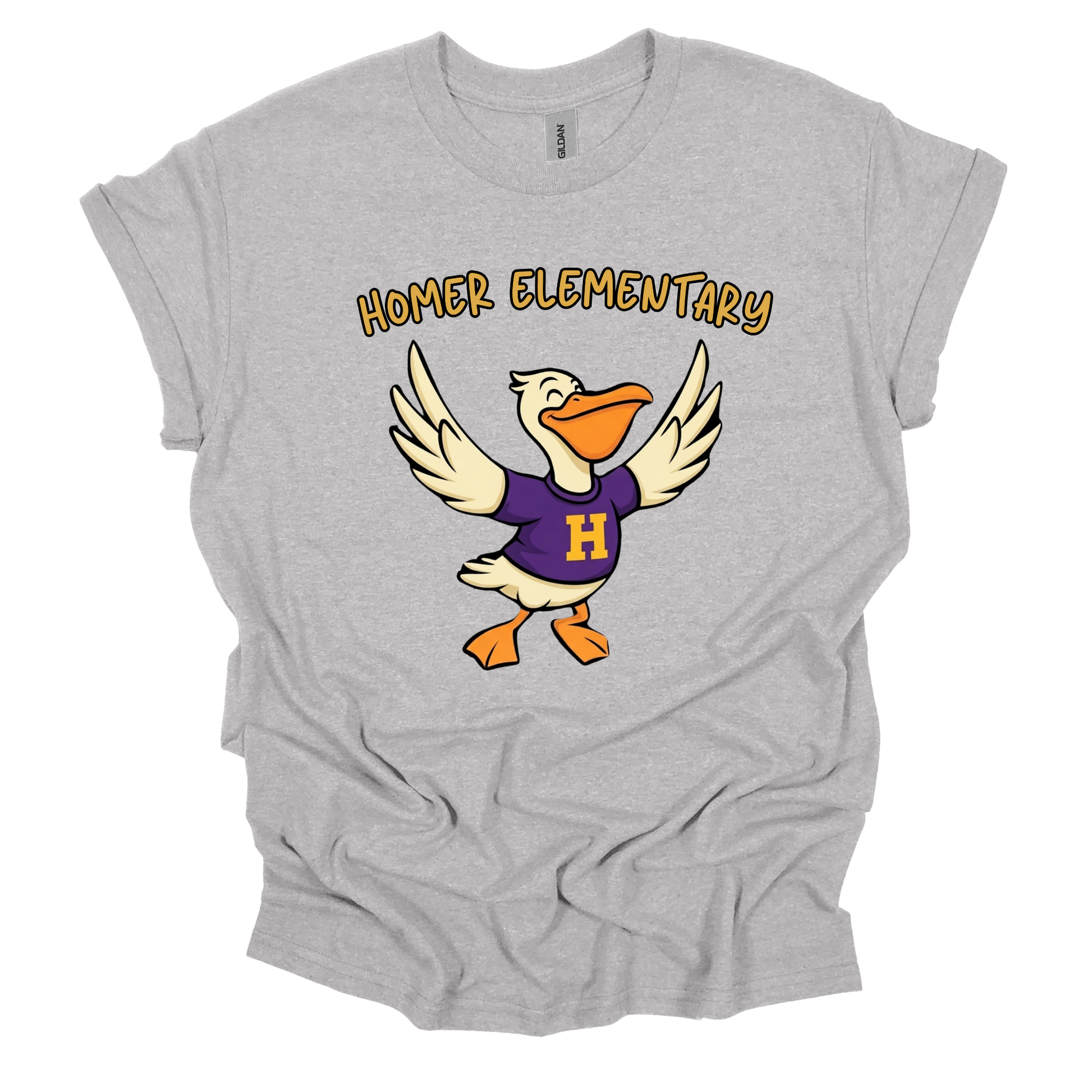 HOMER Pelicans Mascot Spirit Shirt - Homer Elementary Pelicans Graphic Apparel