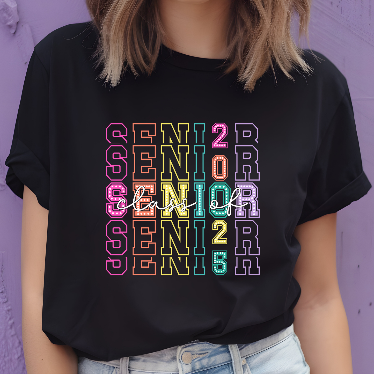 Senior 2025 T-Shirt - Graduating Senior 2025 Fun Colorful Tee