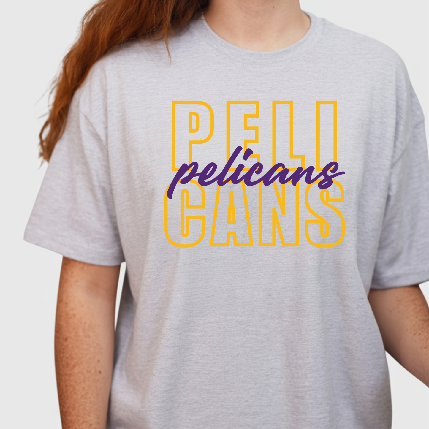PELICANS Layered Spirit Tee | School Pride Apparel for Students & Teachers