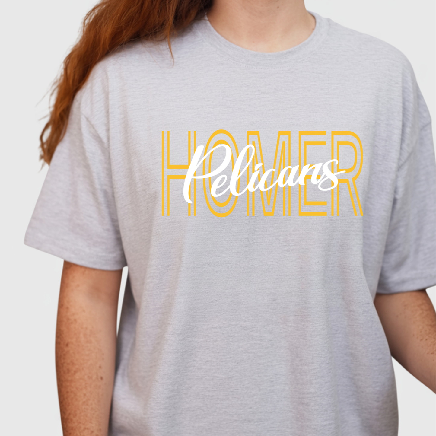 HOMER Pelicans School Spirit Tee | Modern Graphic Apparel for Students, Teachers & Families