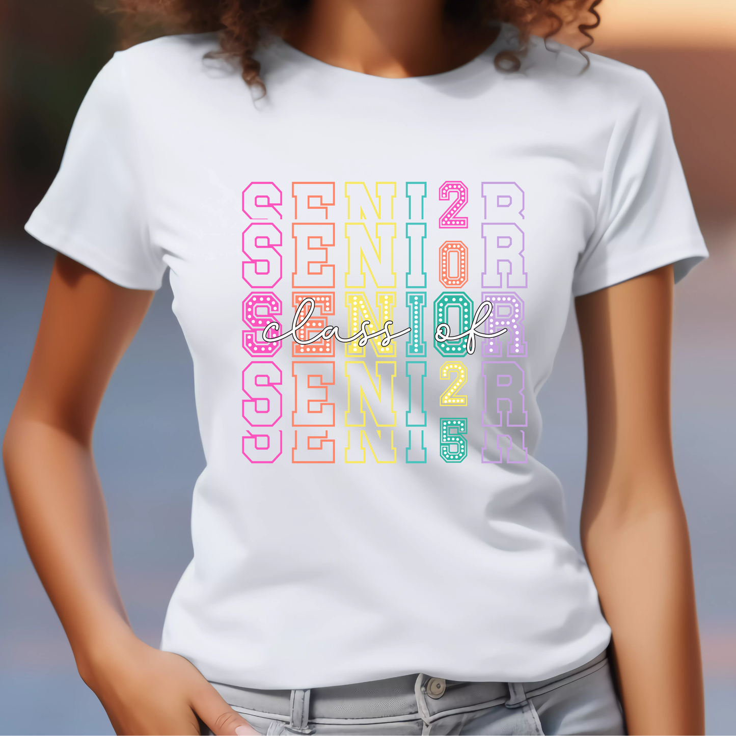Senior 2025 T-Shirt - Graduating Senior 2025 Fun Colorful Tee