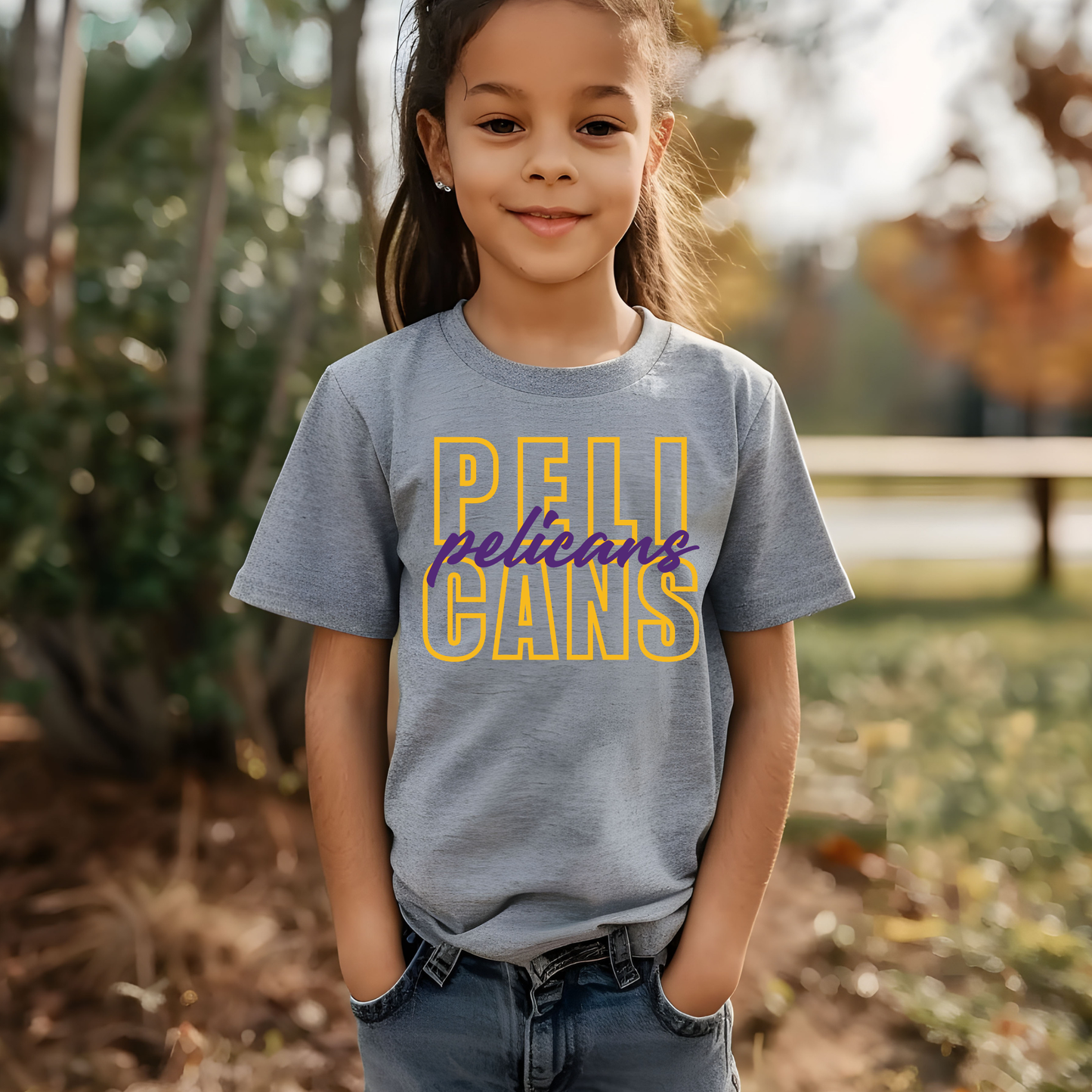 PELICANS Layered Spirit Tee | School Pride Apparel for Students & Teachers