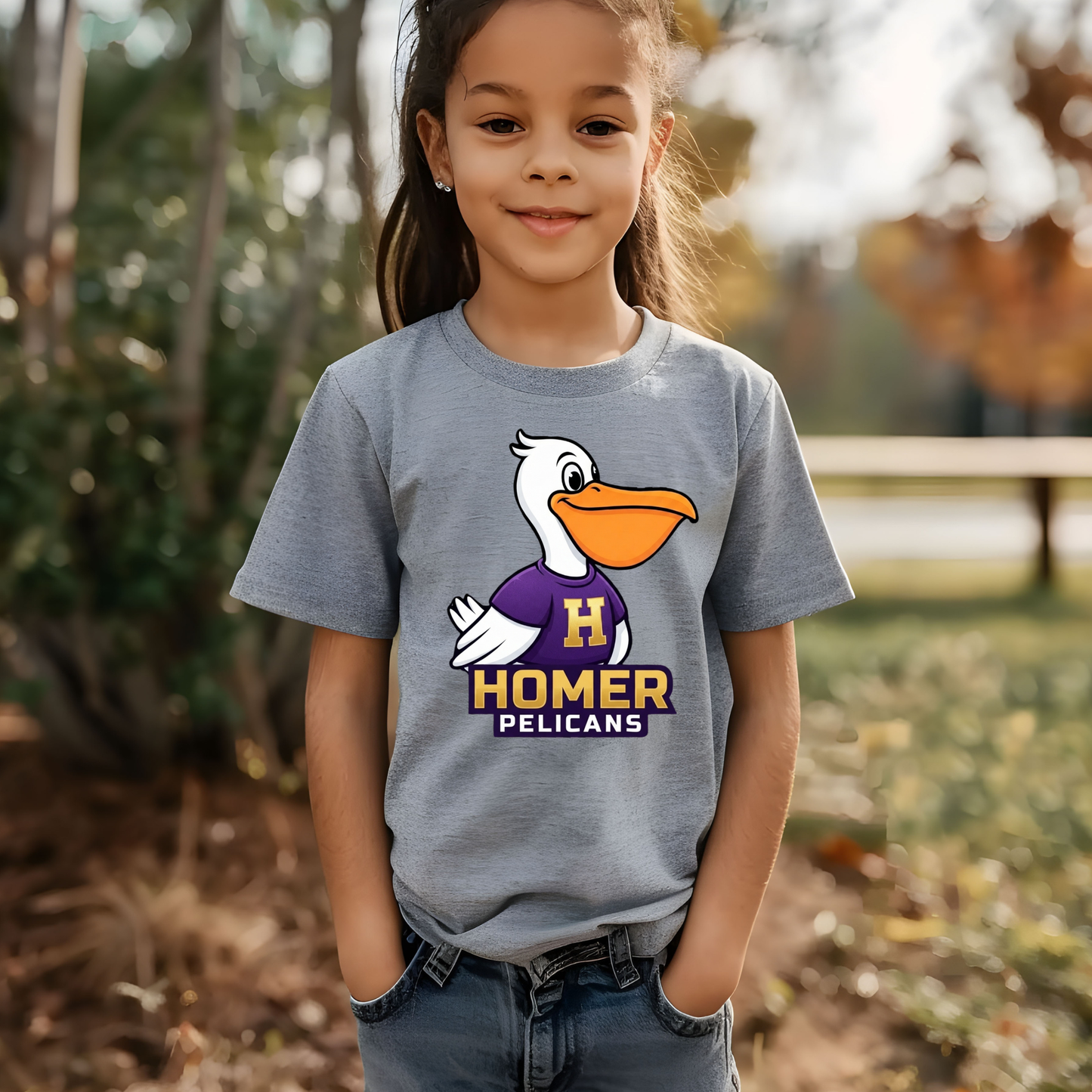 Official HOMER Pelicans Mascot Spirit Tee | Apparel for Students, Teachers & Families