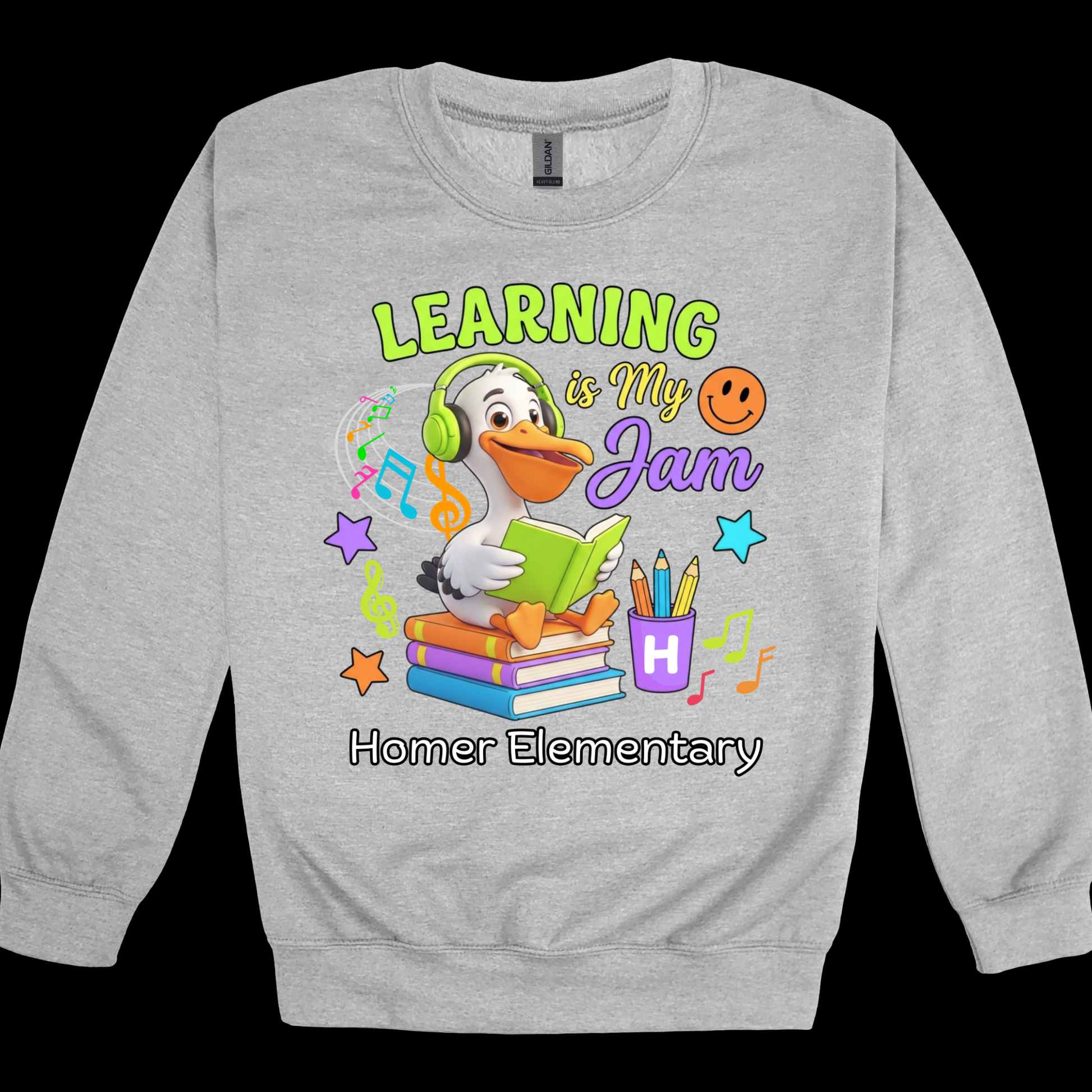 Homer Elementary "Learning is My Jam" Staff Spirit Tee | Comfortable Teacher Apparel