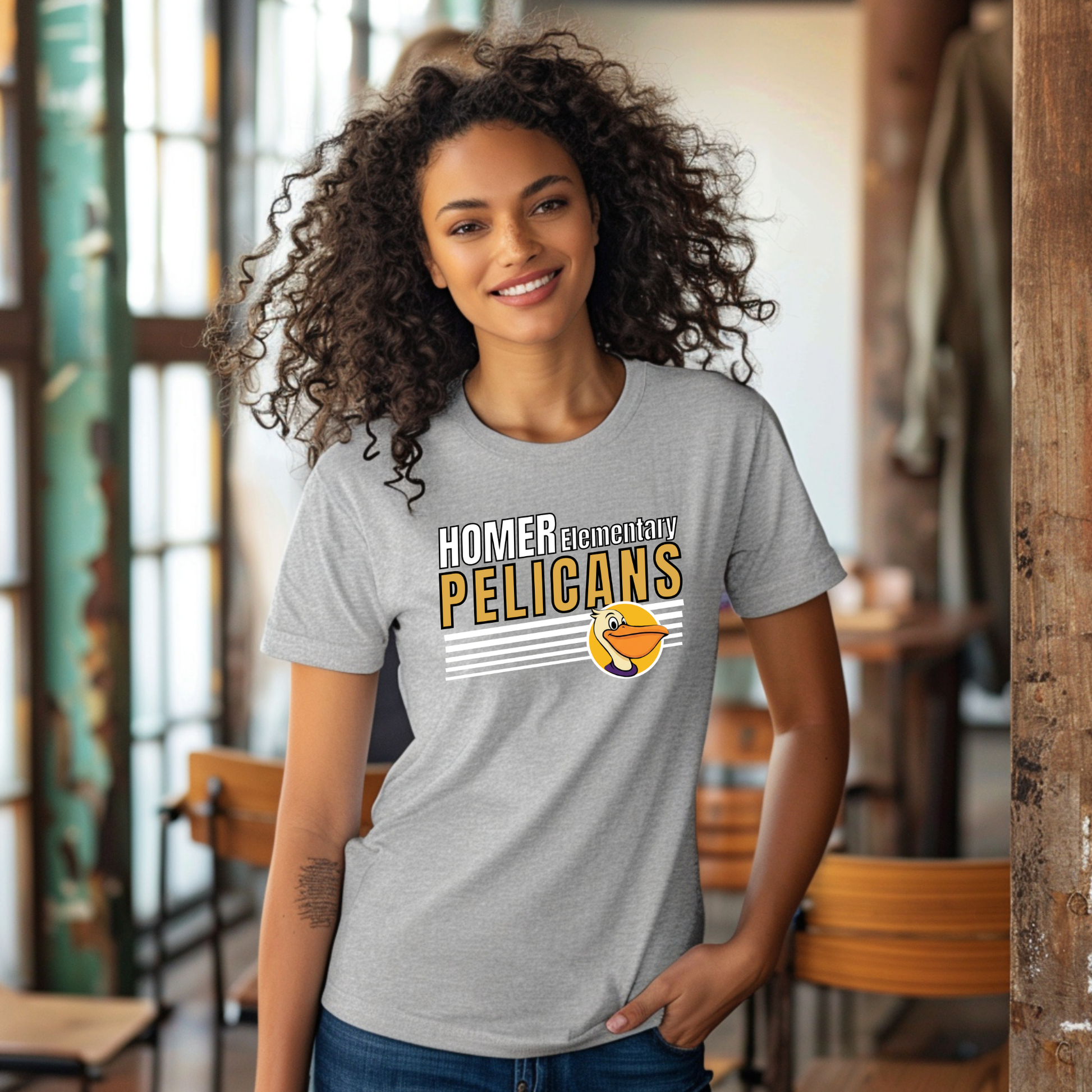 Pelicans Spirit Wear - Homer Elementary School Pelican Unisex Shirt