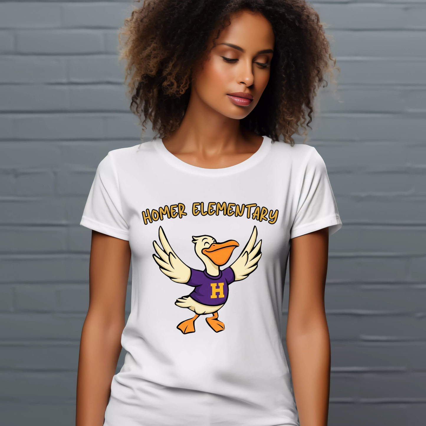 HOMER Pelicans Mascot Spirit Shirt - Homer Elementary Pelicans Graphic Apparel