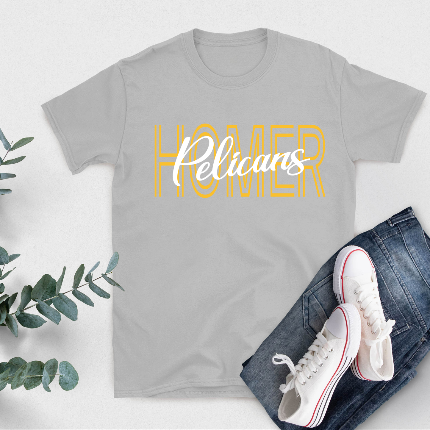 HOMER Pelicans School Spirit Tee | Modern Graphic Apparel for Students, Teachers & Families