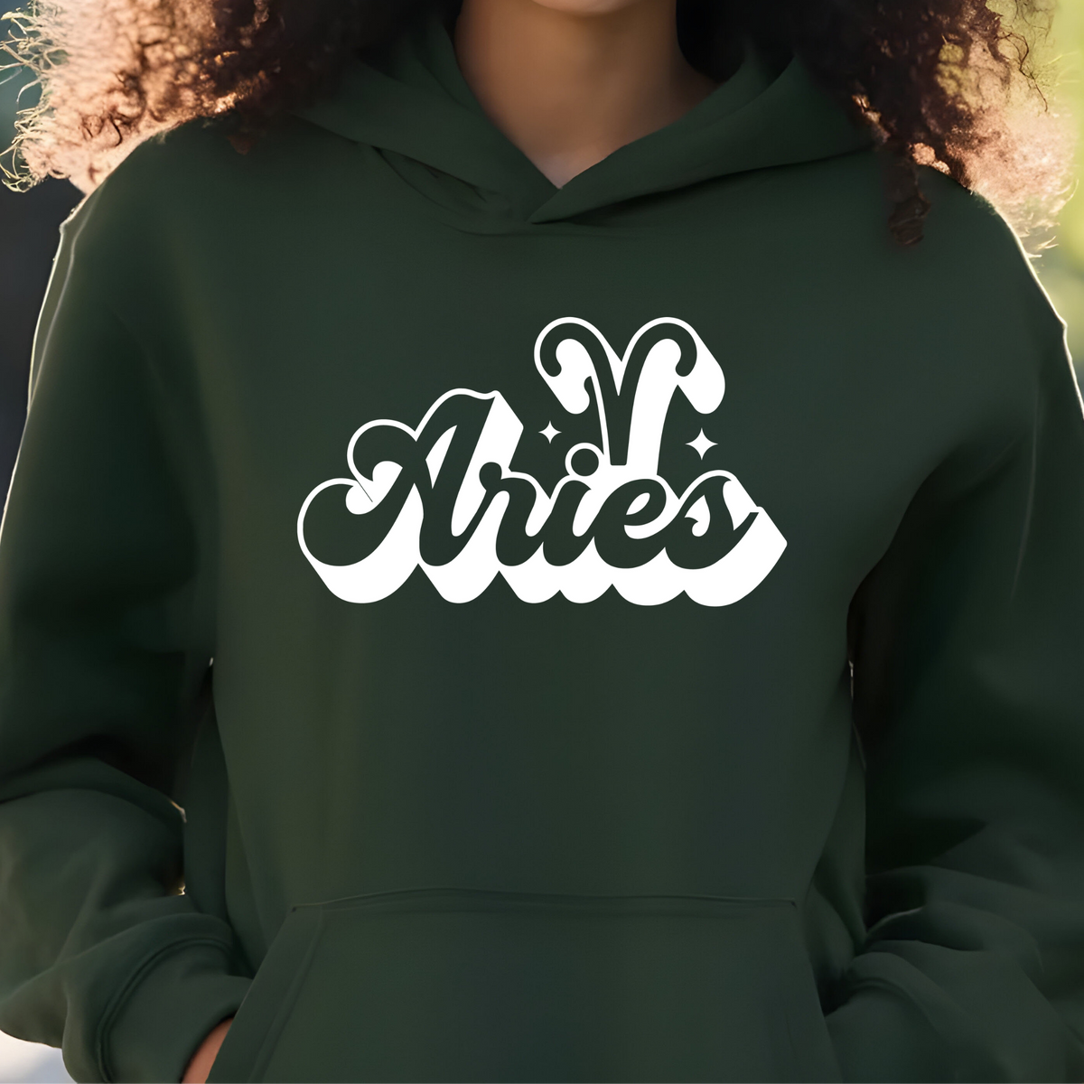 Aries Zodiac Hoodie - Retro Aries Horoscope Unisex Hoodie
