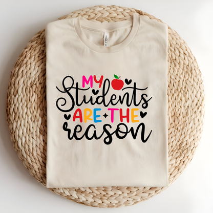 Teacher Spirit Apparel - My Students Are the Reason - T-Shirt, Long Sleeve & Sweater