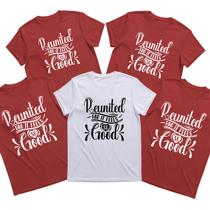 Family Reunion Shirt - Reunited And It Feels So Good Matching Custom Family Tees
