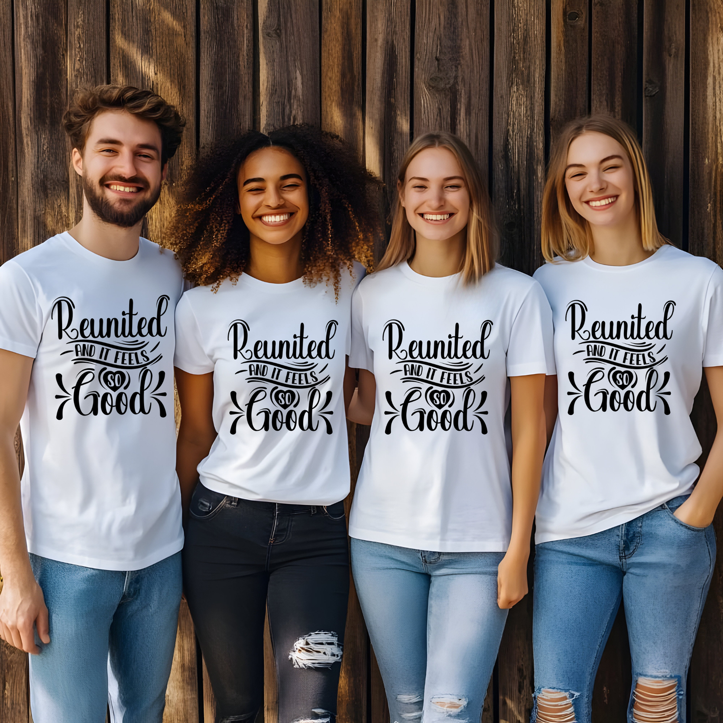 Family Reunion Shirt - Reunited And It Feels So Good Matching Custom Family Tees