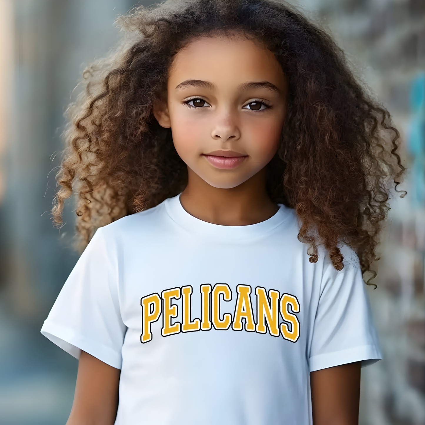Classic Arch PELICANS Spirit Tee | Collegiate Style Apparel for Students, Teachers & Families