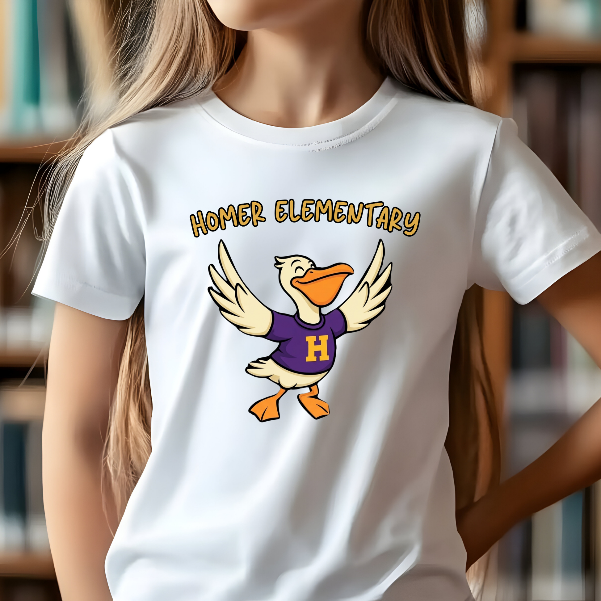 HOMER Pelicans Mascot Spirit Shirt - Homer Elementary Pelicans Graphic Apparel