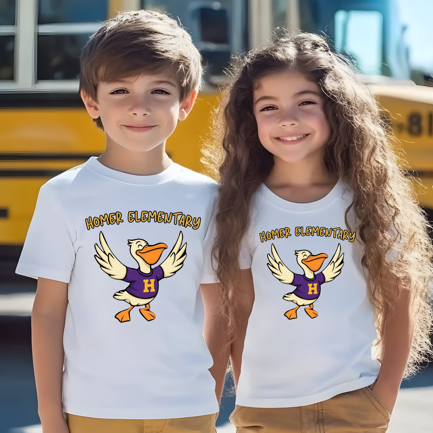 HOMER Pelicans Mascot Spirit Shirt - Homer Elementary Pelicans Graphic Apparel