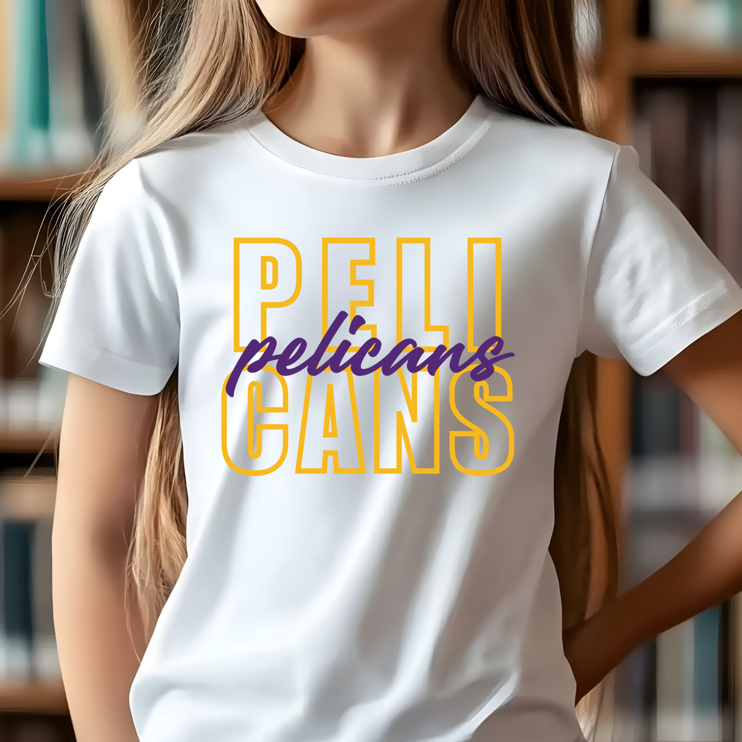 PELICANS Layered Spirit Tee | School Pride Apparel for Students & Teachers
