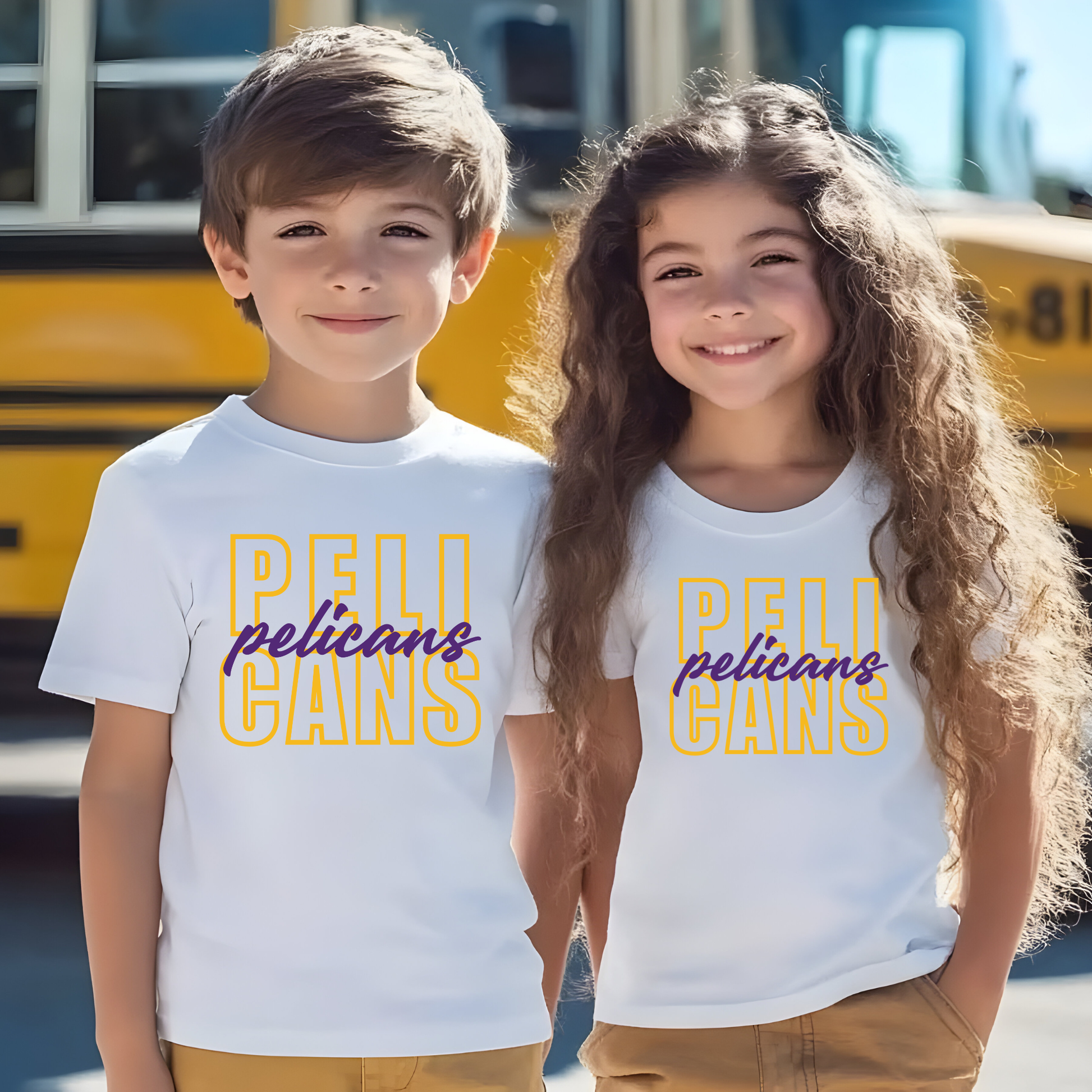 PELICANS Layered Spirit Tee | School Pride Apparel for Students & Teachers