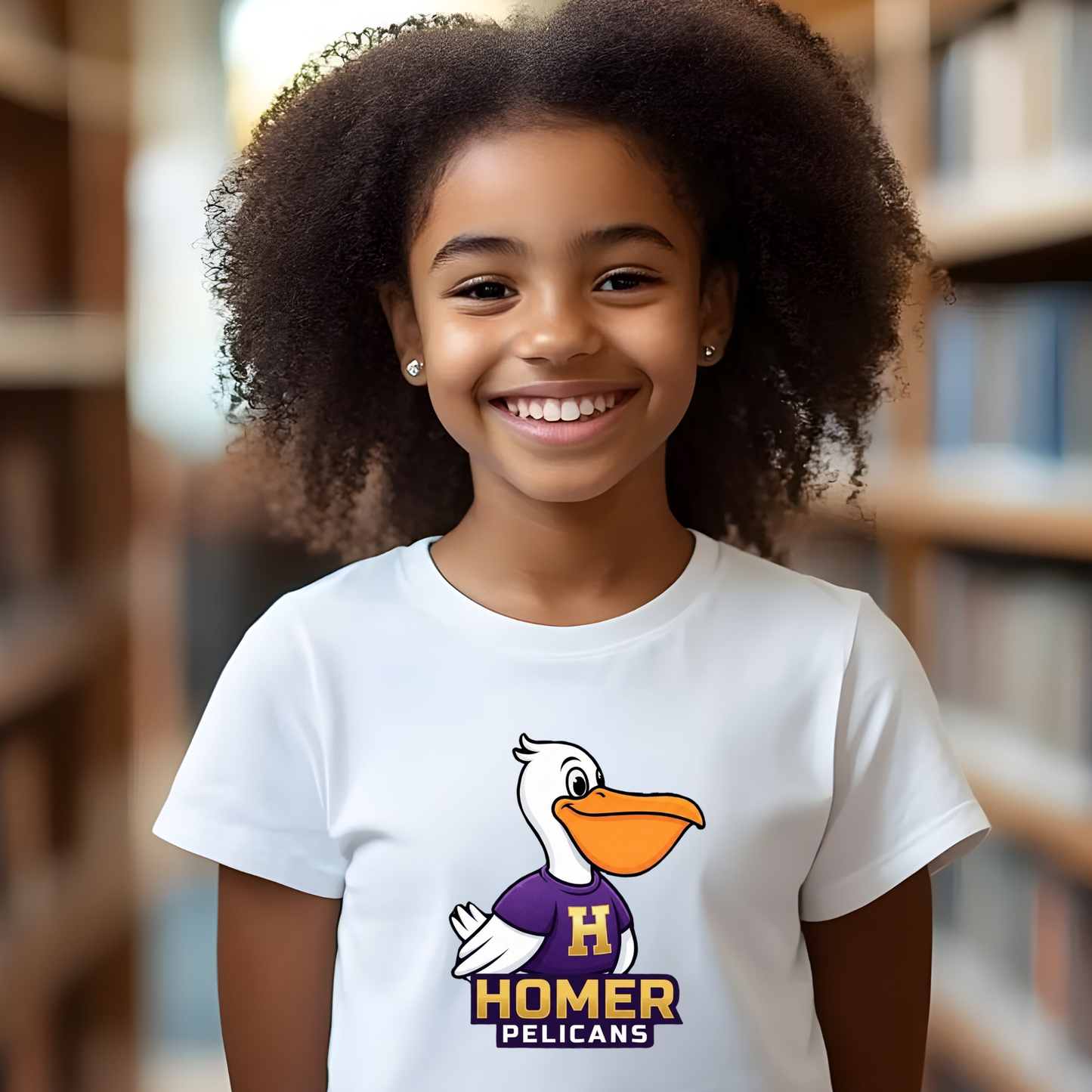 Official HOMER Pelicans Mascot Spirit Tee | Apparel for Students, Teachers & Families