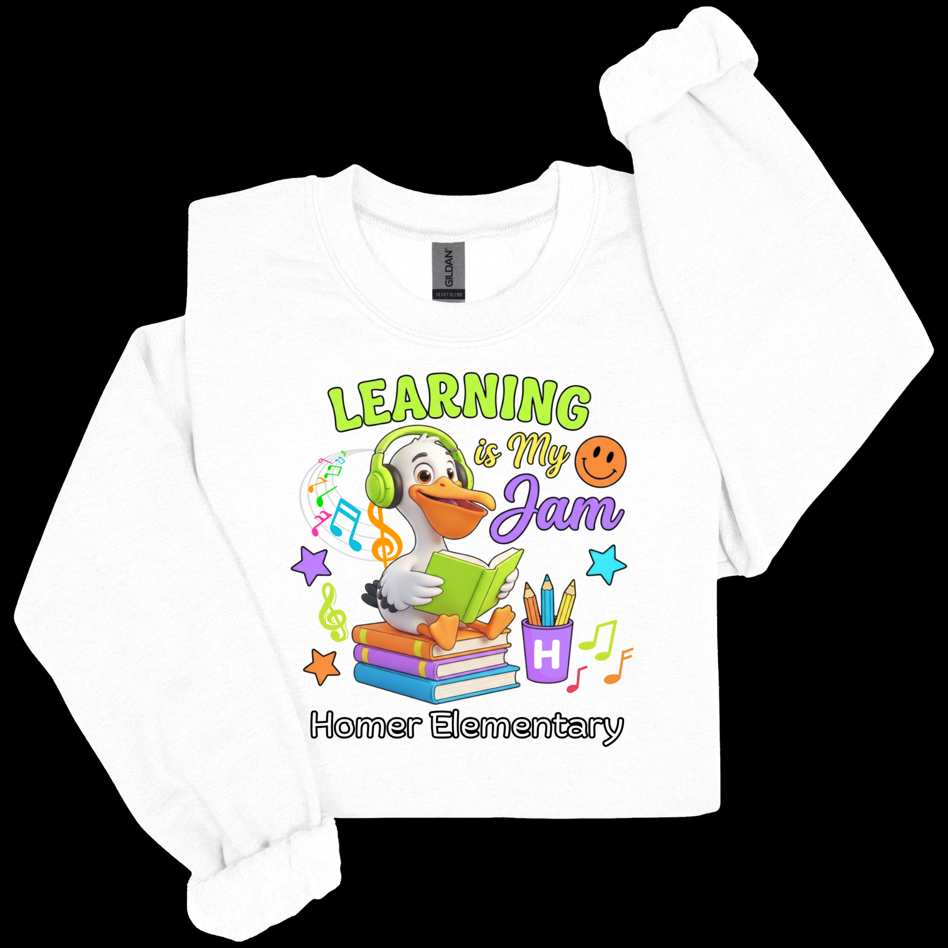 Homer Elementary "Learning is My Jam" Staff Spirit Tee | Comfortable Teacher Apparel