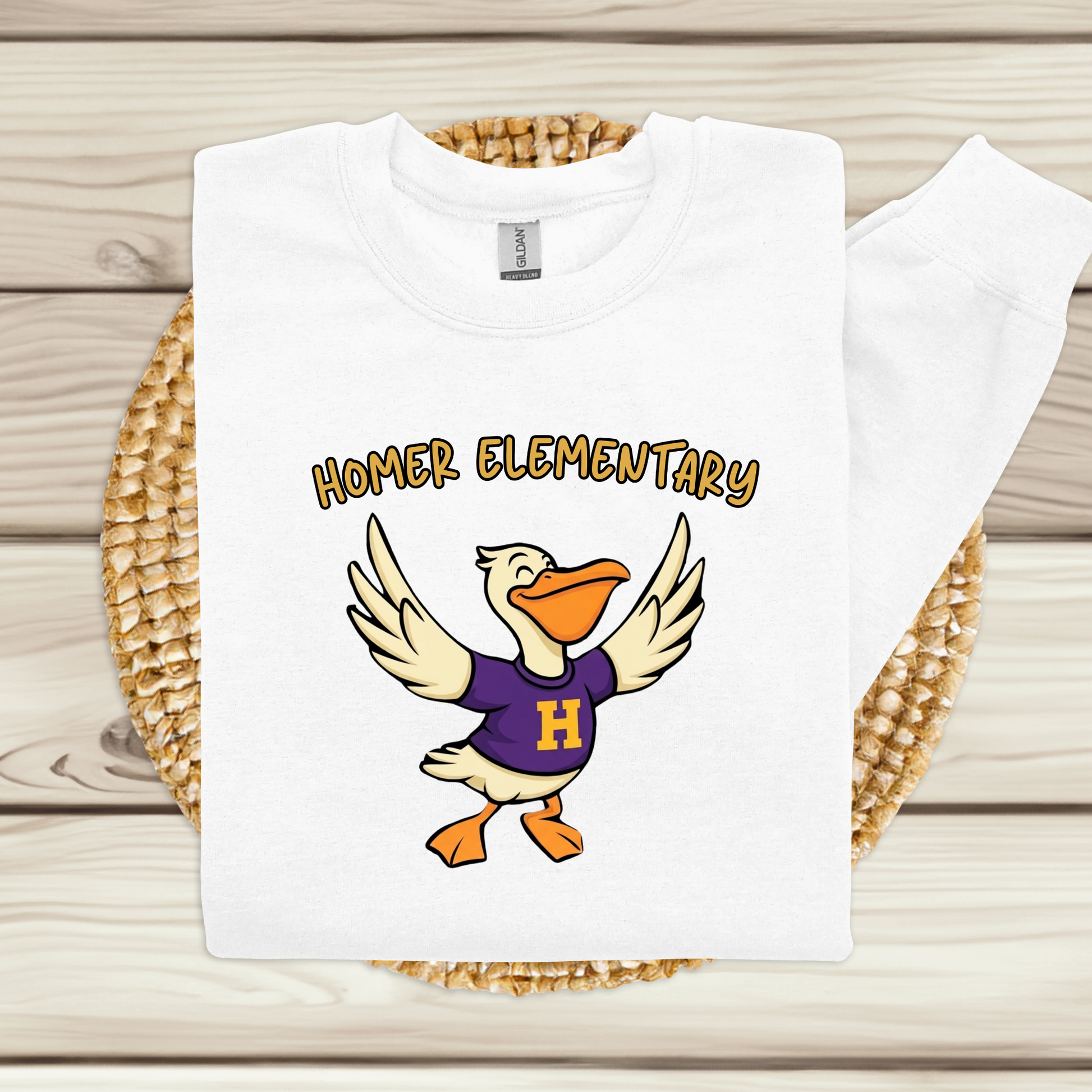 HOMER Pelicans Mascot Spirit Shirt - Homer Elementary Pelicans Graphic Apparel