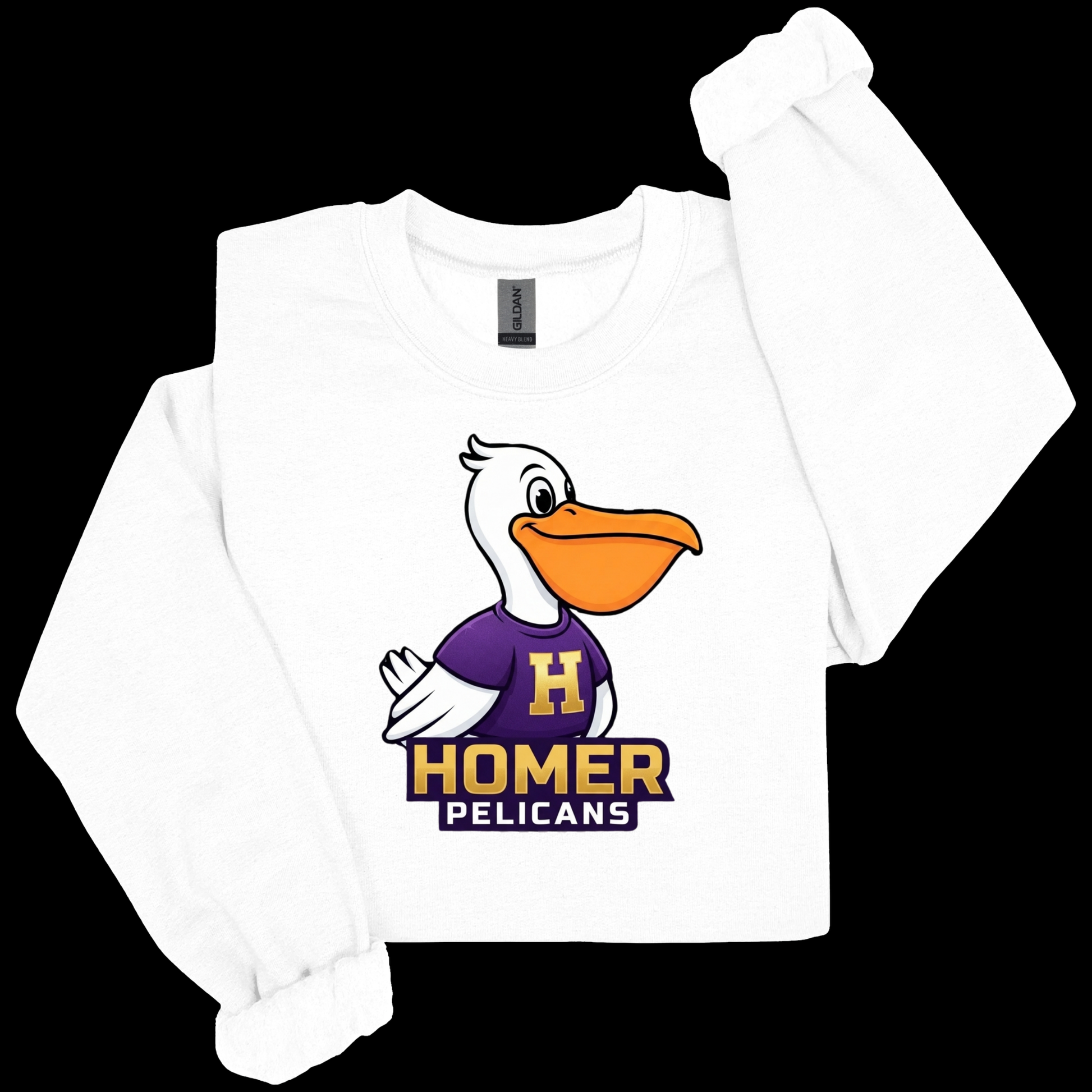 Official HOMER Pelicans Mascot Spirit Tee | Apparel for Students, Teachers & Families