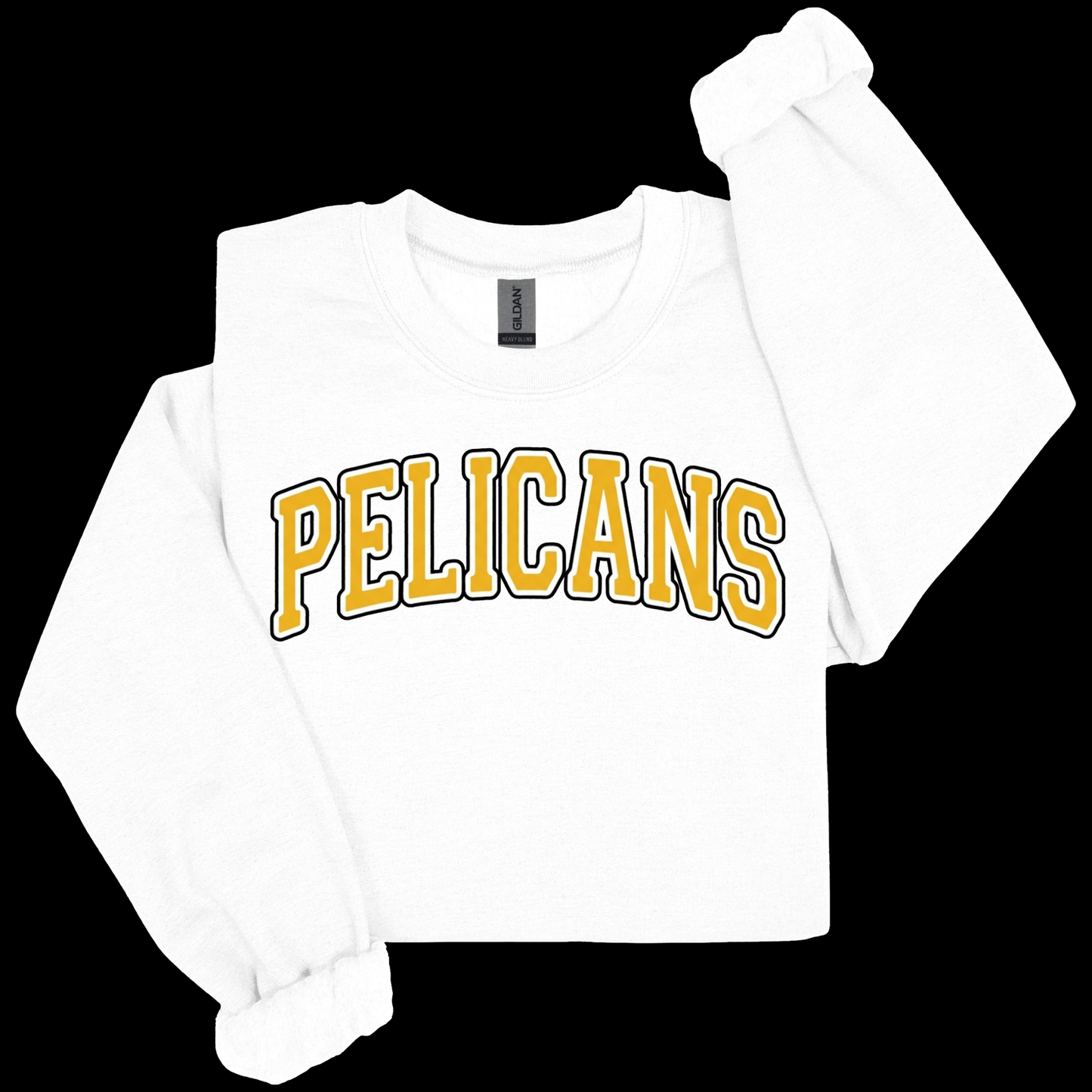 Classic Arch PELICANS Spirit Tee | Collegiate Style Apparel for Students, Teachers & Families