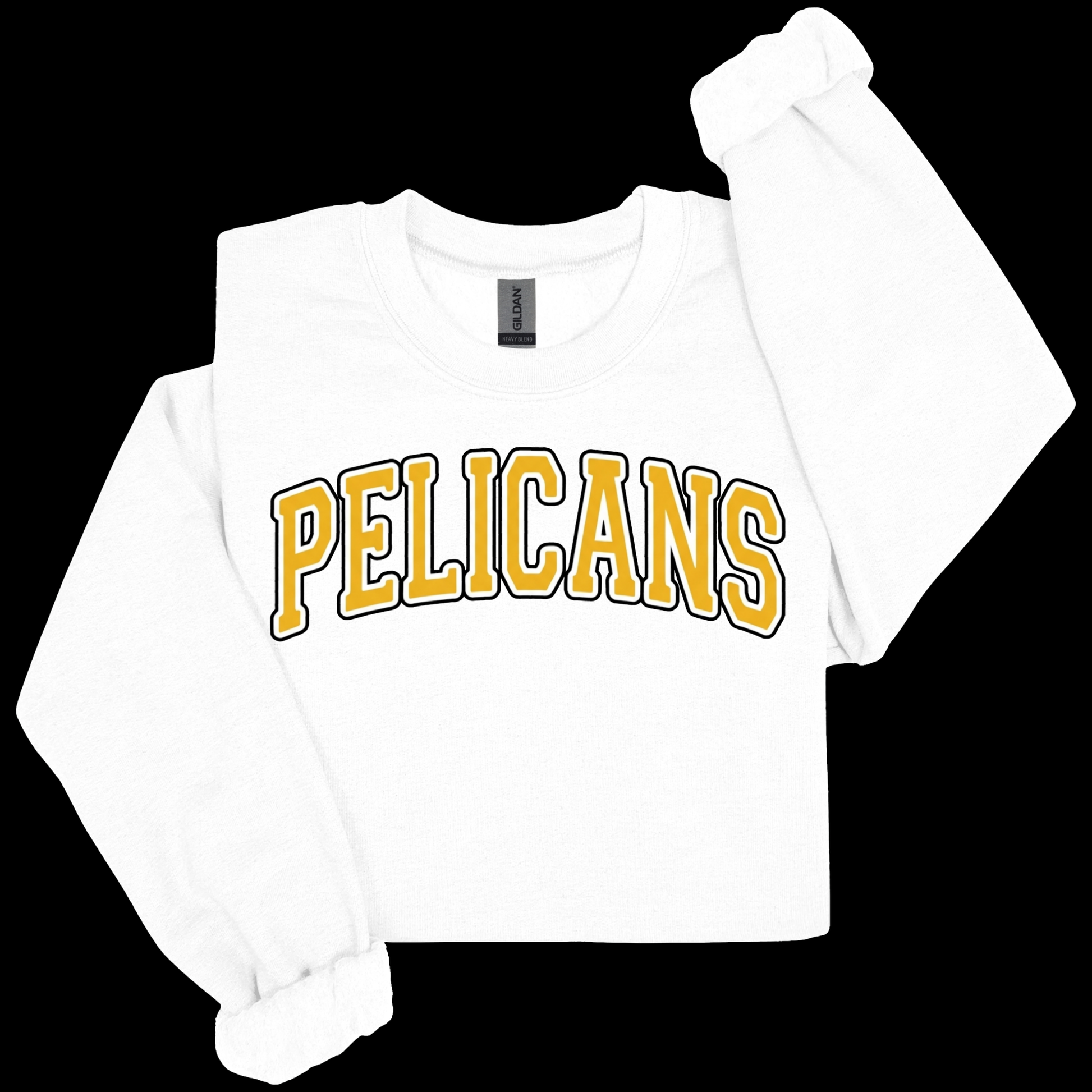 Classic Arch PELICANS Spirit Tee | Collegiate Style Apparel for Students, Teachers & Families