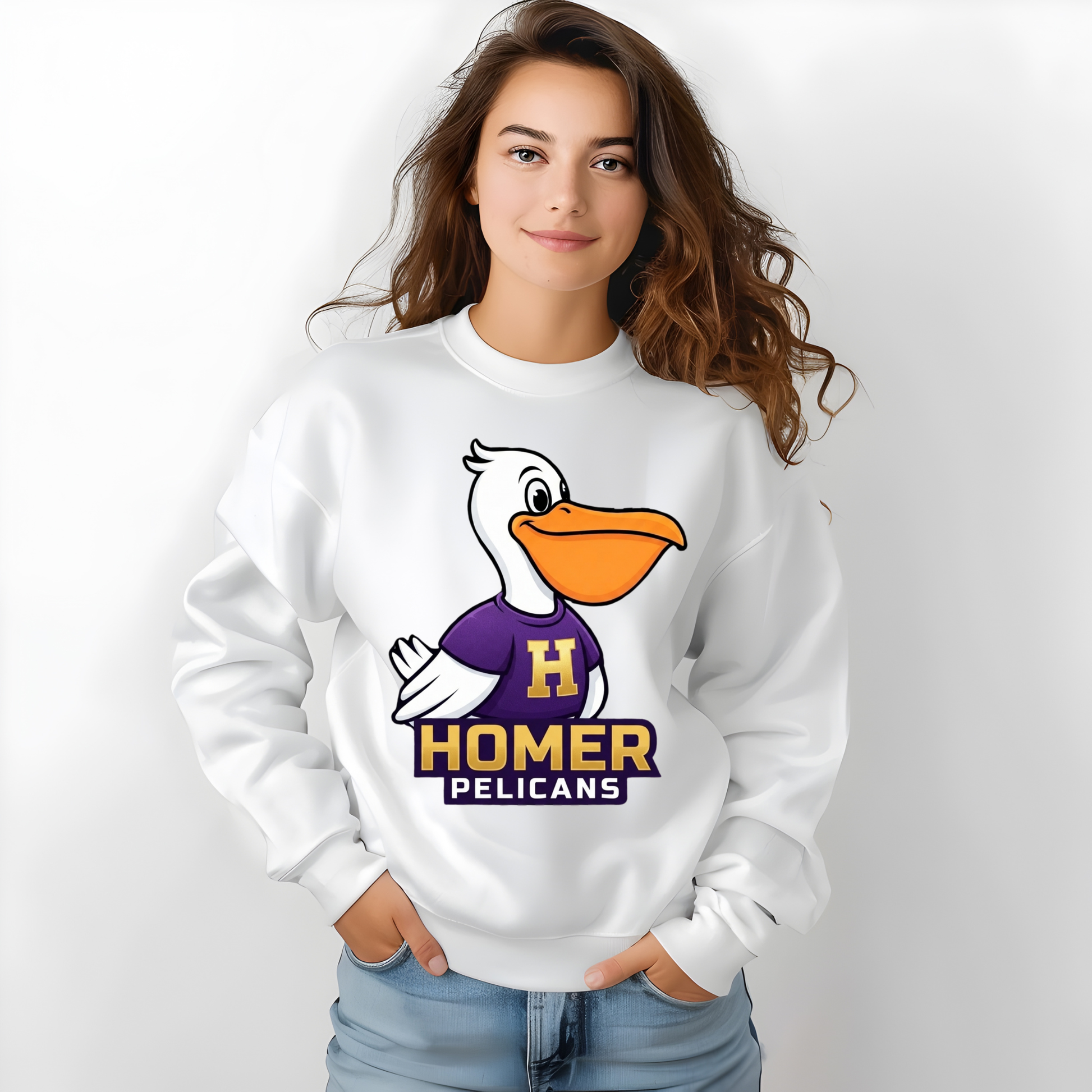 Official HOMER Pelicans Mascot Spirit Tee | Apparel for Students, Teachers & Families