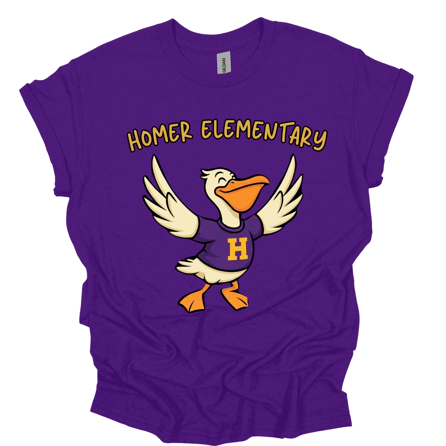 HOMER Pelicans Mascot Spirit Shirt - Homer Elementary Pelicans Graphic Apparel