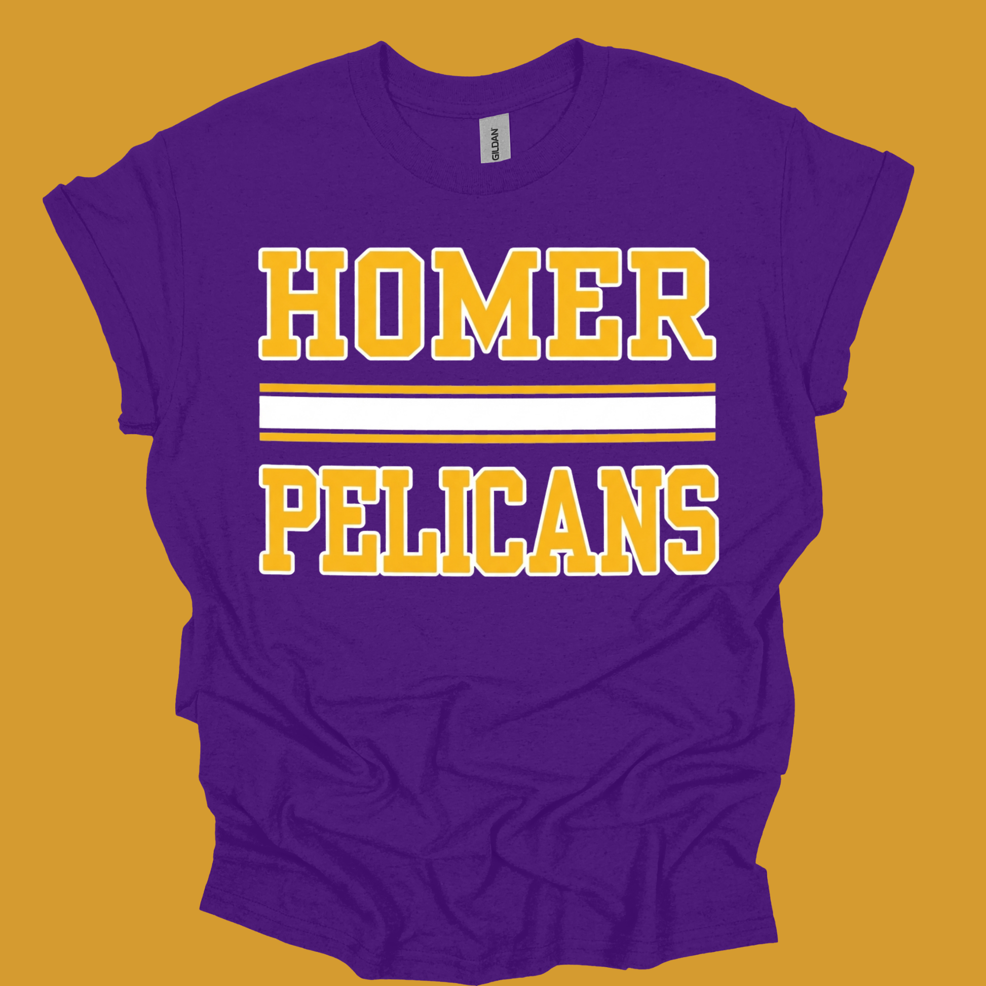 Classic HOMER Pelicans Two-Layer Spirit Tee | Timeless Apparel for Students, Teachers & Families