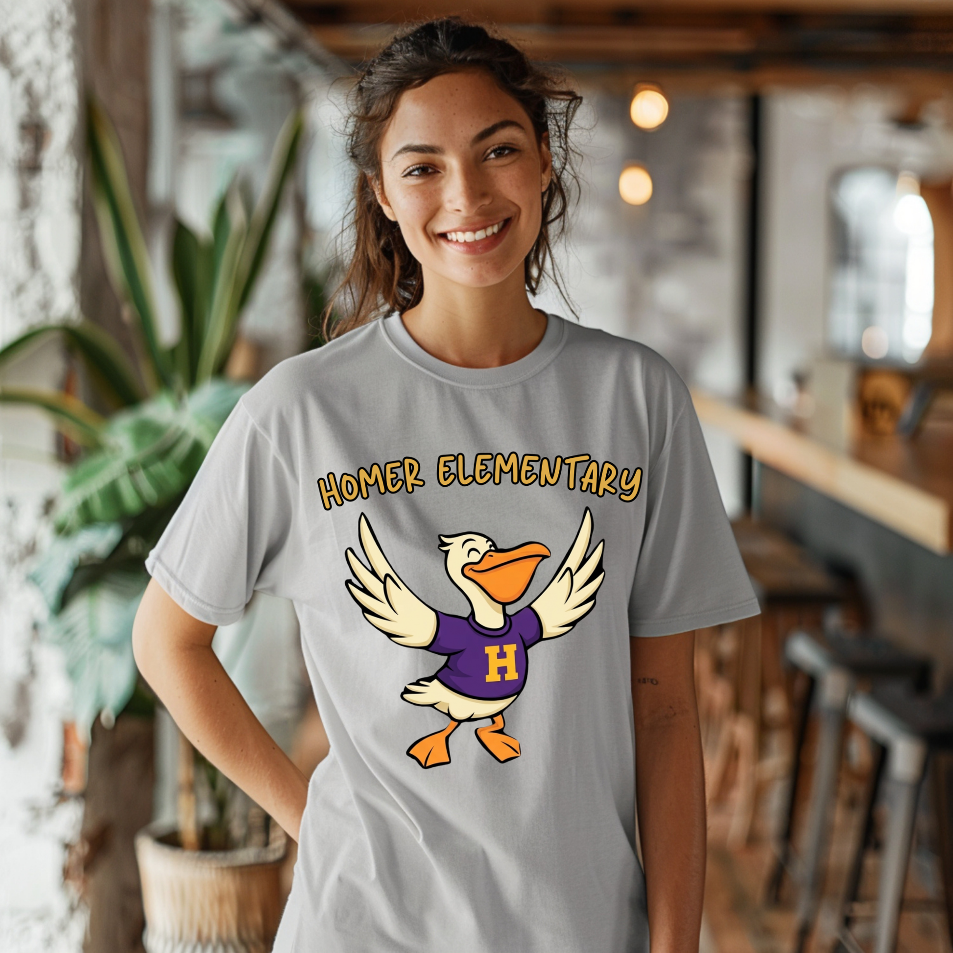HOMER Pelicans Mascot Spirit Shirt - Homer Elementary Pelicans Graphic Apparel