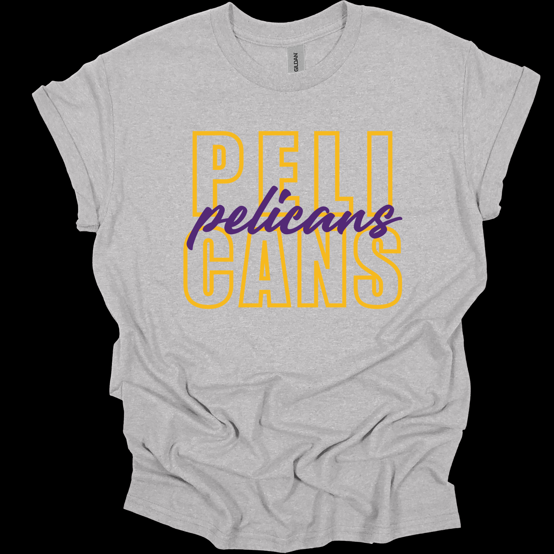PELICANS Layered Spirit Tee | School Pride Apparel for Students & Teachers