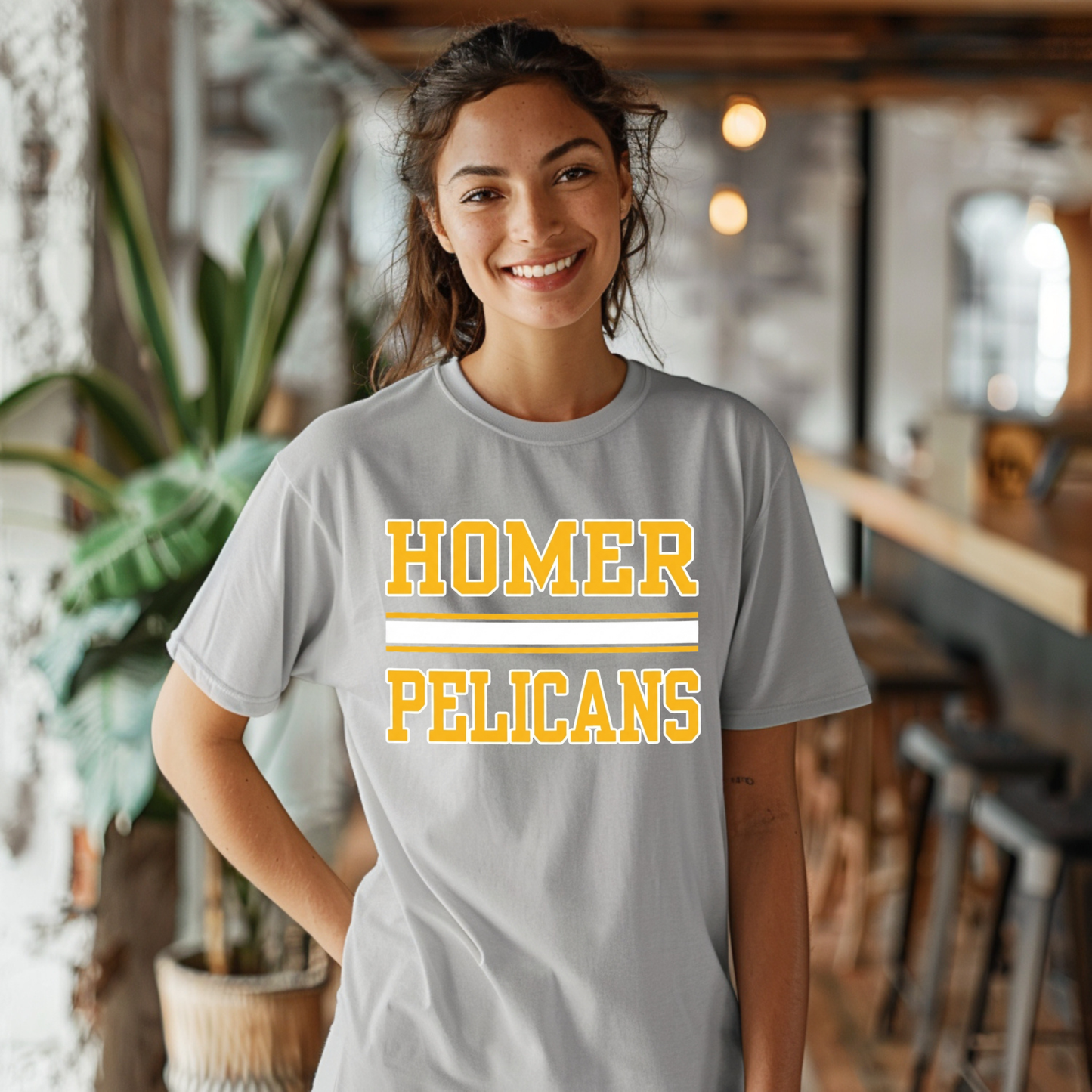 Classic HOMER Pelicans Two-Layer Spirit Tee | Timeless Apparel for Students, Teachers & Families