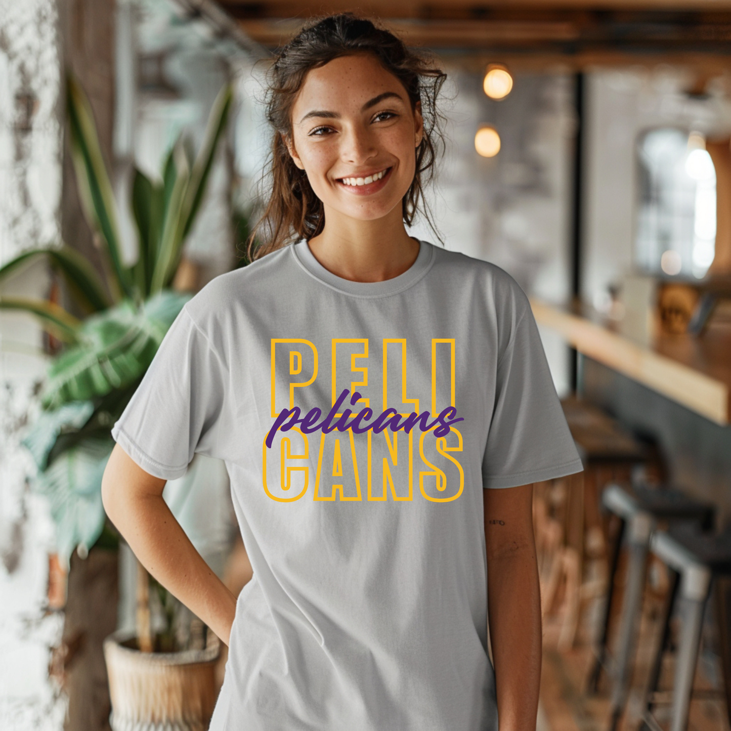 PELICANS Layered Spirit Tee | School Pride Apparel for Students & Teachers
