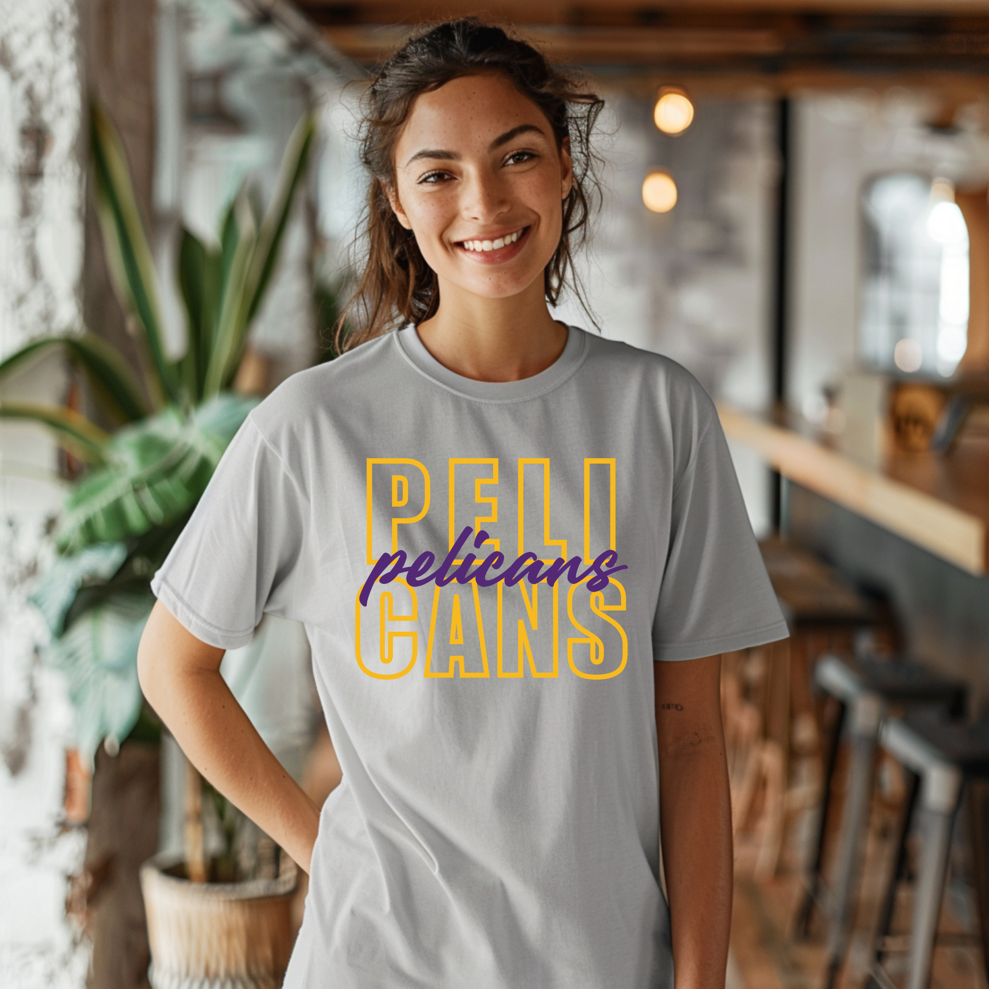 PELICANS Layered Spirit Tee | School Pride Apparel for Students & Teachers