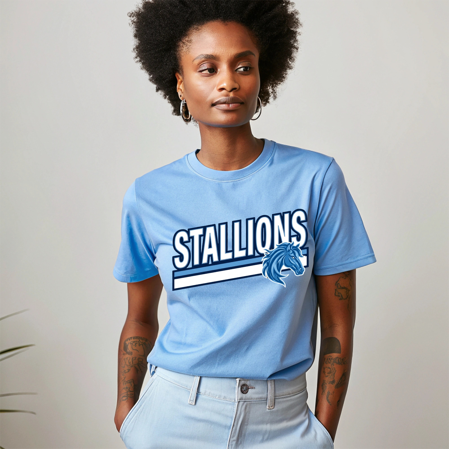 Official Stockwell Stallions Spirit Shirt | Bold Apparel for Students, Teachers & Families