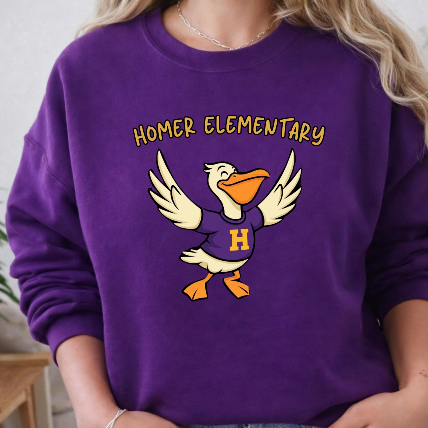 HOMER Pelicans Mascot Spirit Shirt - Homer Elementary Pelicans Graphic Apparel