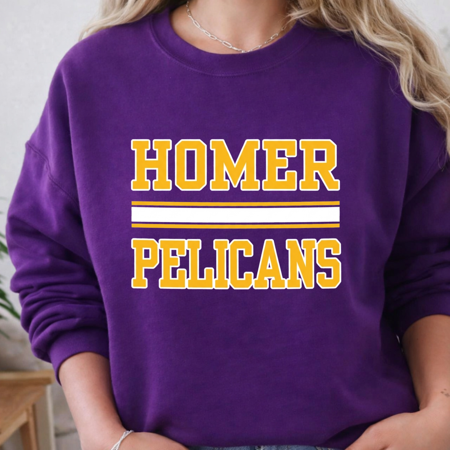 Classic HOMER Pelicans Two-Layer Spirit Tee | Timeless Apparel for Students, Teachers & Families