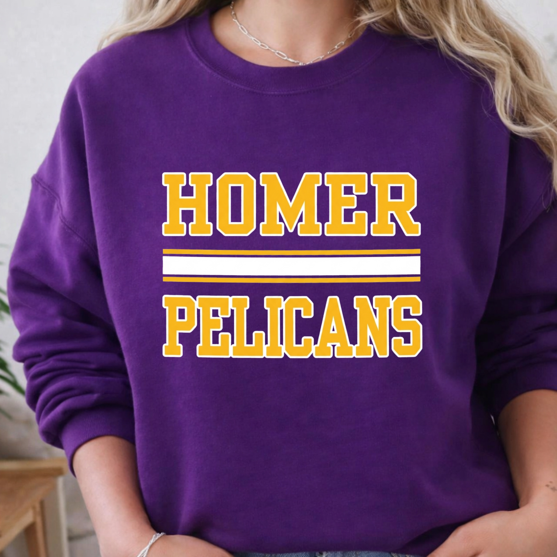 Classic HOMER Pelicans Two-Layer Spirit Tee | Timeless Apparel for Students, Teachers & Families